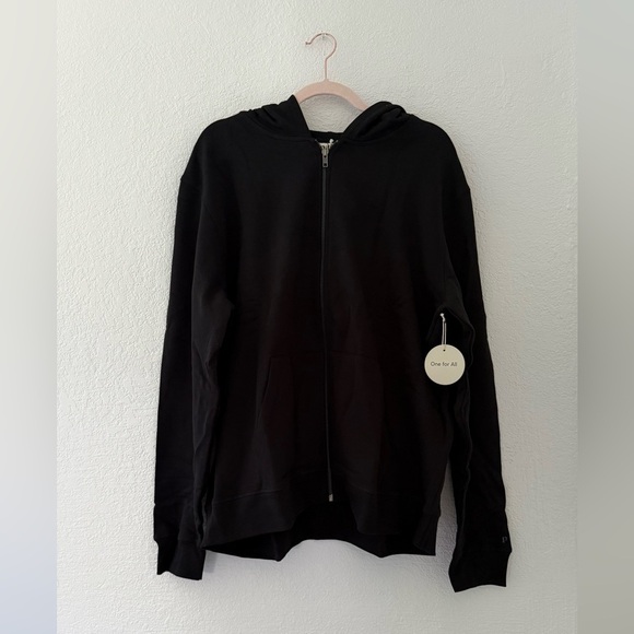 NEW XL Pact Organic Unisex Black One For All Full Zip Hoodie Organic Cotton - Picture 8 of 8